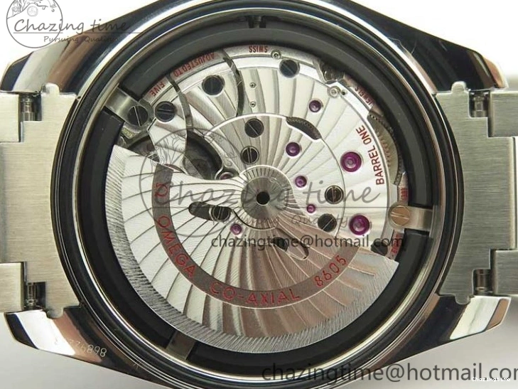 0310 Stylish Aqua Terra 150M GMT SS VSF 1:1 Best Edition Black Textured Dial on SS Bracelet A8605 Super Clone 8055